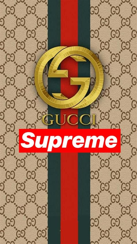 supreme gucci box logo wallpaper|Download Simple Supreme On Gucci Stipes Wallpaper .